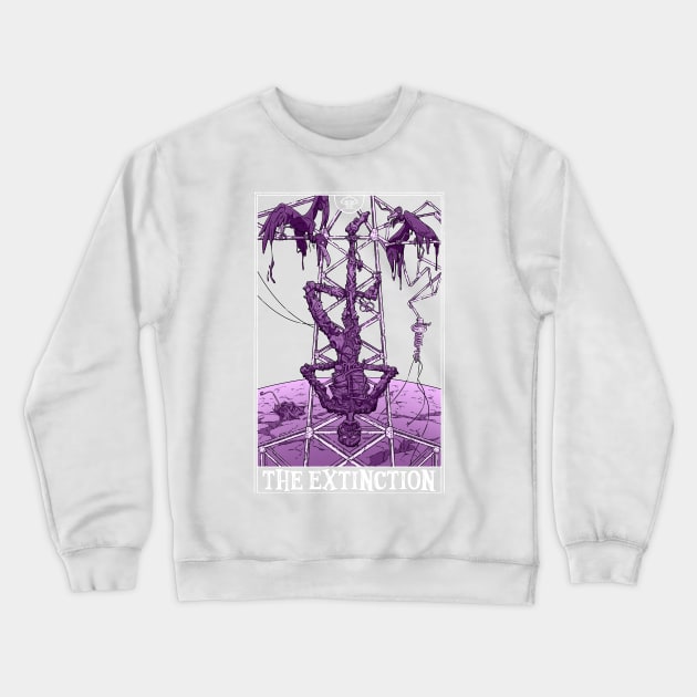 The Extinction Tarotesque (Dark) Crewneck Sweatshirt by Rusty Quill